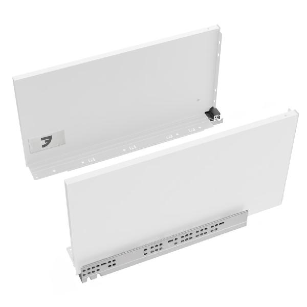Slim T-box 4D комплект ящика 500мм, цвет белый, боковины h244мм, направляющие плавного закрывания, для ДСП 16мм